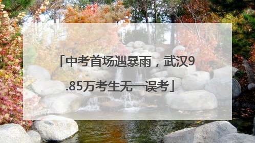 中考首场遇暴雨，武汉9.85万考生无一误考