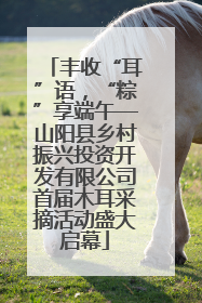 丰收“耳”语，“粽”享端午—山阳县乡村振兴投资开发有限公司首届木耳采摘活动盛大启幕