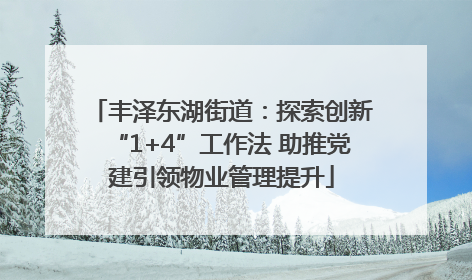 丰泽东湖街道：探索创新“1+4”工作法 助推党建引领物业管理提升