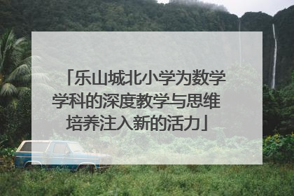 乐山城北小学为数学学科的深度教学与思维培养注入新的活力