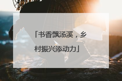 书香飘汤溪，乡村振兴添动力