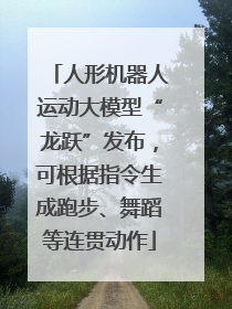 人形机器人运动大模型“龙跃”发布，可根据指令生成跑步、舞蹈等连贯动作