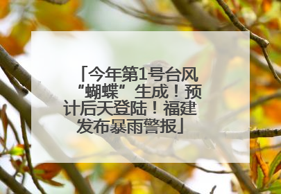 今年第1号台风“蝴蝶”生成！预计后天登陆！福建发布暴雨警报