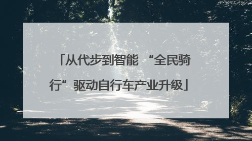 从代步到智能 “全民骑行”驱动自行车产业升级