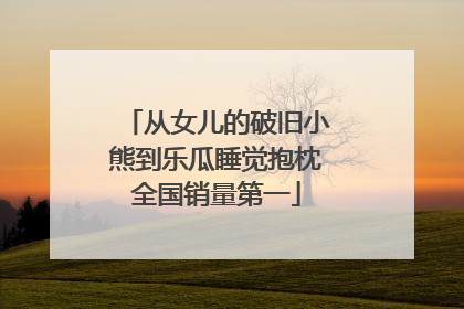 从女儿的破旧小熊到乐瓜睡觉抱枕全国销量第一