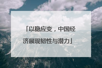 以稳应变，中国经济展现韧性与潜力