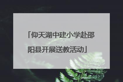 仰天湖中建小学赴邵阳县开展送教活动