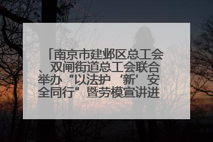 南京市建邺区总工会、双闸街道总工会联合举办“以法护‘新’安全同行”暨劳模宣讲进工地服务活动