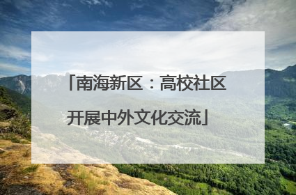 南海新区：高校社区开展中外文化交流