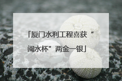 厦门水利工程喜获“闽水杯”两金一银