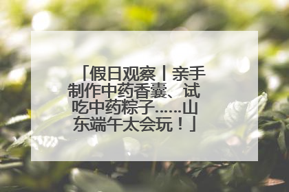 假日观察丨亲手制作中药香囊、试吃中药粽子……山东端午太会玩！