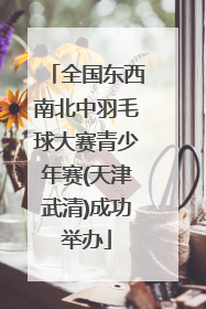全国东西南北中羽毛球大赛青少年赛(天津武清)成功举办