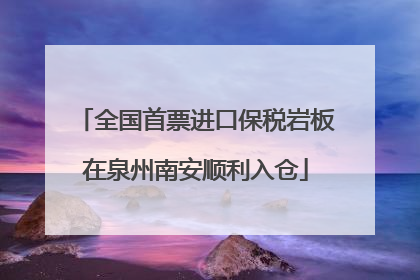 全国首票进口保税岩板在泉州南安顺利入仓