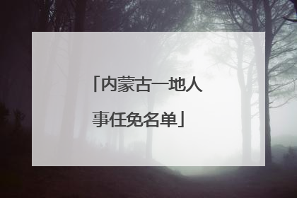 内蒙古一地人事任免名单