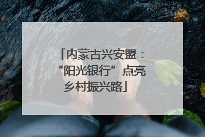 内蒙古兴安盟：“阳光银行”点亮乡村振兴路