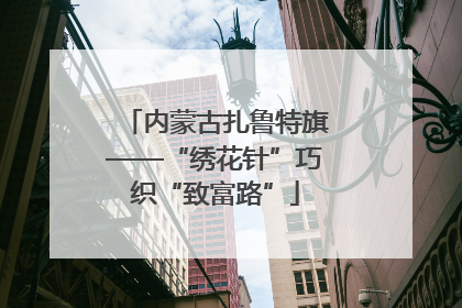 内蒙古扎鲁特旗——“绣花针”巧织“致富路”