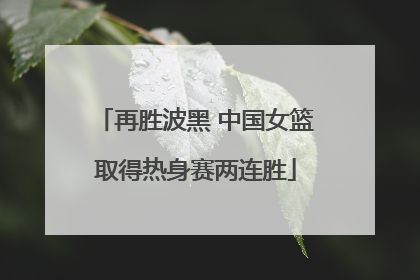 再胜波黑 中国女篮取得热身赛两连胜