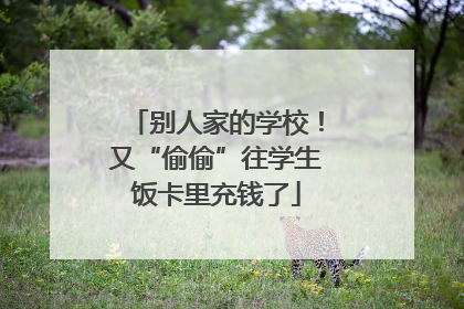 别人家的学校！又“偷偷”往学生饭卡里充钱了