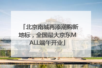 北京南城再添潮购新地标，全国最大京东MALL端午开业