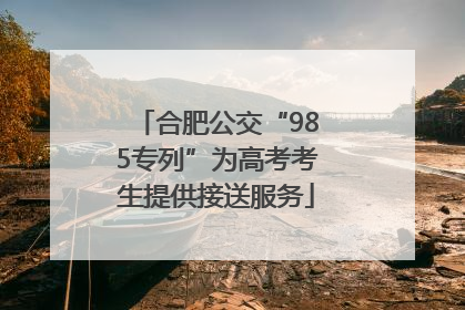 合肥公交“985专列”为高考考生提供接送服务