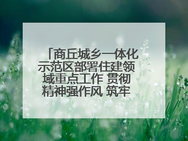 商丘城乡一体化示范区部署住建领域重点工作 贯彻精神强作风 筑牢民生底线促发展