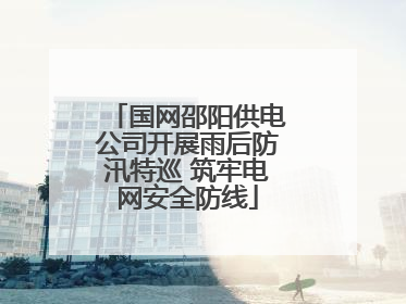 国网邵阳供电公司开展雨后防汛特巡 筑牢电网安全防线