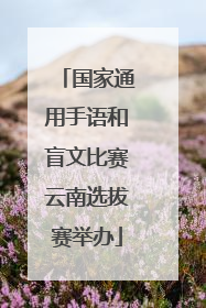 国家通用手语和盲文比赛云南选拔赛举办