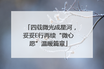 四载微光成星河，妥妥E行再续“微心愿”温暖篇章