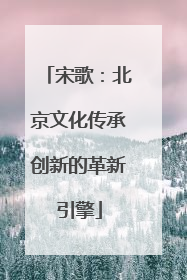 宋歌：北京文化传承创新的革新引擎
