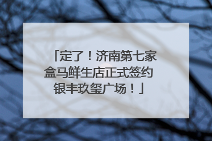 定了！济南第七家盒马鲜生店正式签约银丰玖玺广场！