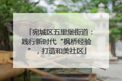 宛城区五里堡街道：践行新时代“枫桥经验”，打造和美社区