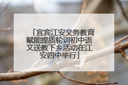 宜宾江安义务教育赋能提质轮训初中语文送教下乡活动在江安四中举行