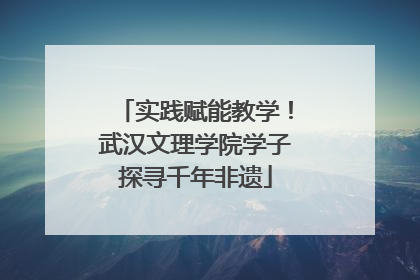 实践赋能教学！武汉文理学院学子探寻千年非遗