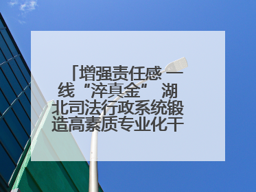 增强责任感 一线“淬真金” 湖北司法行政系统锻造高素质专业化干警队伍