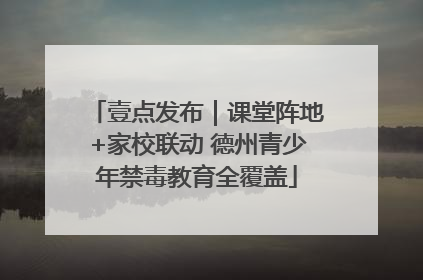 壹点发布｜课堂阵地+家校联动 德州青少年禁毒教育全覆盖