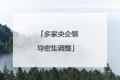 多家央企领导密集调整