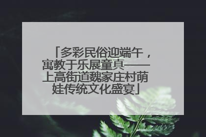 多彩民俗迎端午，寓教于乐展童真——上高街道魏家庄村萌娃传统文化盛宴