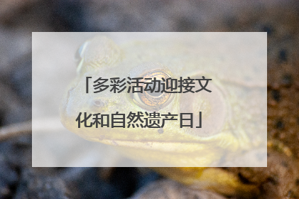 多彩活动迎接文化和自然遗产日