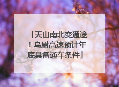 天山南北变通途！乌尉高速预计年底具备通车条件