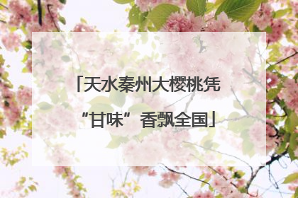 天水秦州大樱桃凭“甘味”香飘全国