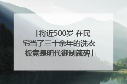 将近500岁 在民宅当了三十余年的洗衣板竟是明代御制箴碑