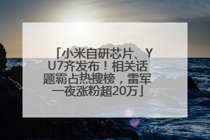 小米自研芯片、YU7齐发布！相关话题霸占热搜榜，雷军一夜涨粉超20万