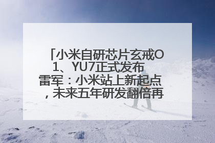 小米自研芯片玄戒O1、YU7正式发布 雷军：小米站上新起点，未来五年研发翻倍再投2000亿元