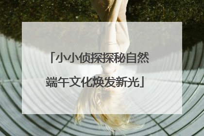 小小侦探探秘自然 端午文化焕发新光