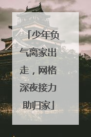 少年负气离家出走，网格深夜接力助归家