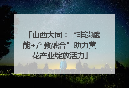 山西大同：“非遗赋能+产教融合”助力黄花产业绽放活力