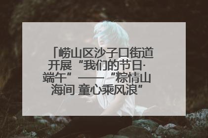 崂山区沙子口街道开展“我们的节日·端午”——“粽情山海间 童心乘风浪”文明实践活动