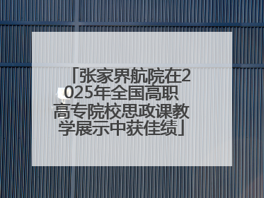 张家界航院在2025年全国高职高专院校思政课教学展示中获佳绩