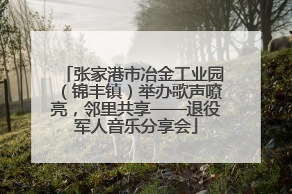 张家港市冶金工业园（锦丰镇）举办歌声嘹亮，邻里共享——退役军人音乐分享会