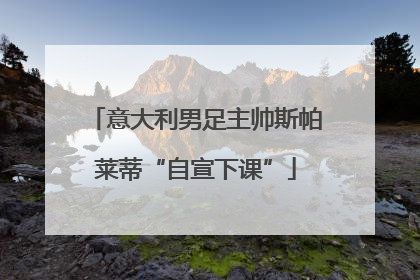 意大利男足主帅斯帕莱蒂“自宣下课”